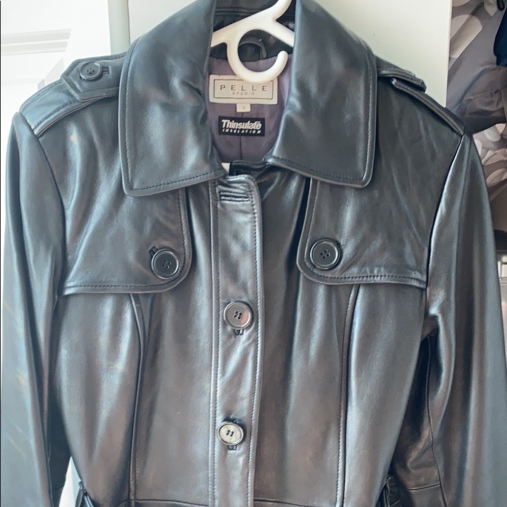 Leather- black womens jacket